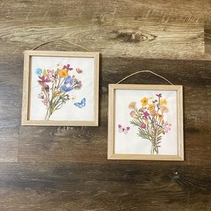 NWOT framed floral Tapestry